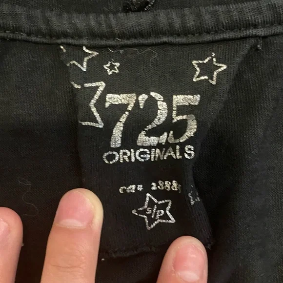 725 ORIGINALS BLACK AND WHITE Y2K HOODIE SIZE SMALL - Picture 5 of 6